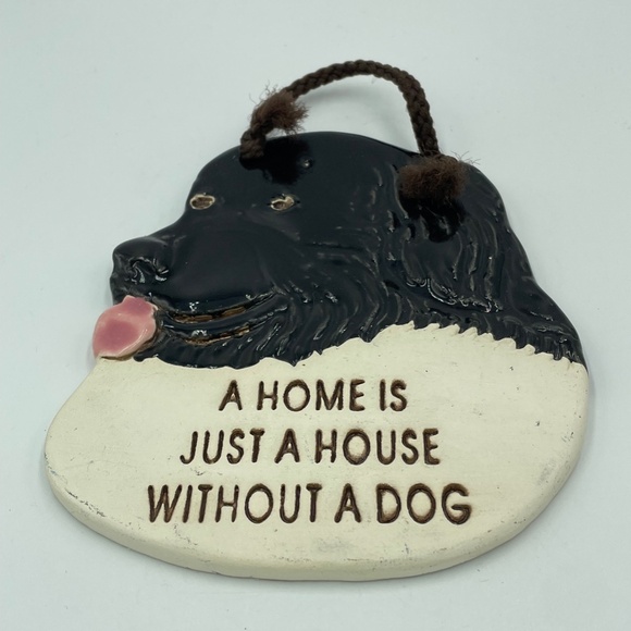 Vintage Smoky Mountain Pottery Lab Dog Ceramic Sign Wall Hanging Studio Art - Picture 4 of 9